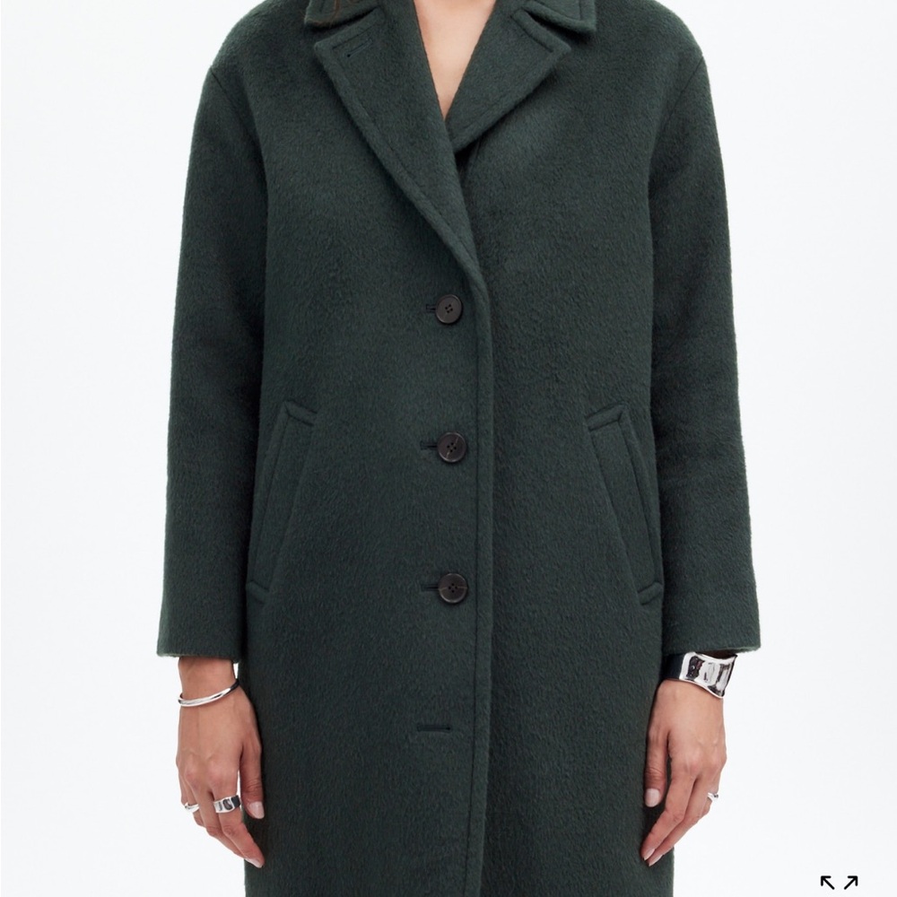 Women's Dark Green Wool Coat
